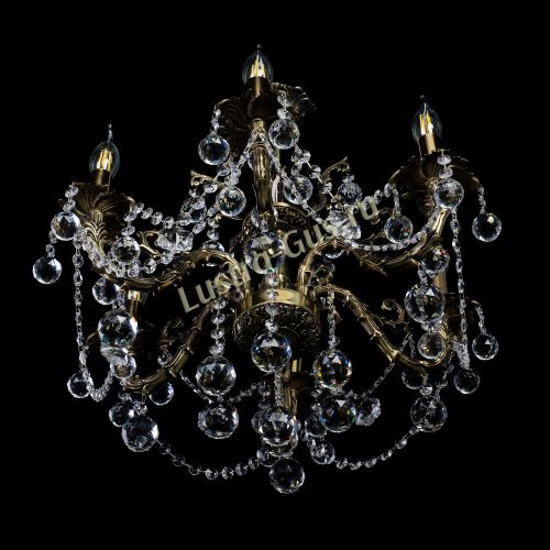 Бронзовая люстра Артемида шар в Самаре Гусь Хрустальный