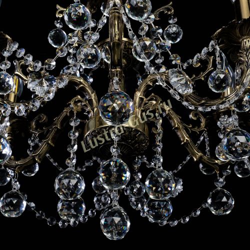 Бронзовая люстра Артемида шар в Самаре Гусь Хрустальный