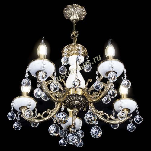 Люстра бронзовая Атланта из мрамора №5/1 Шар в Самаре Гусь Хрустальный