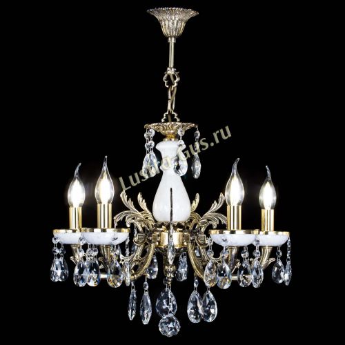 Люстра бронзовая Атланта из мрамора №5/1 Журавлик в Самаре Гусь Хрустальный