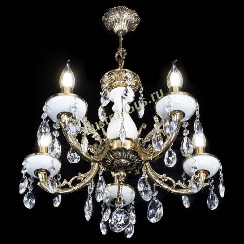 Люстра бронзовая Атланта из мрамора №5/1 Журавлик в Самаре Гусь Хрустальный