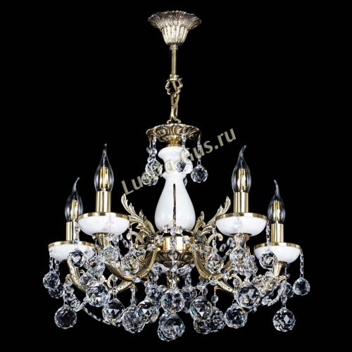 Люстра бронзовая Атланта из мрамора №5/3 Шар в Самаре Гусь Хрустальный