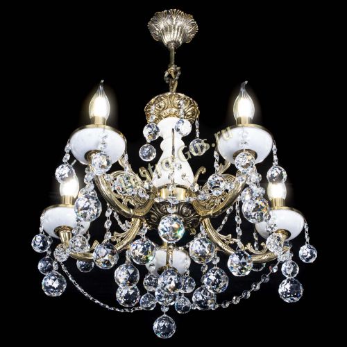 Люстра бронзовая Атланта из мрамора №5/3 Шар в Самаре Гусь Хрустальный