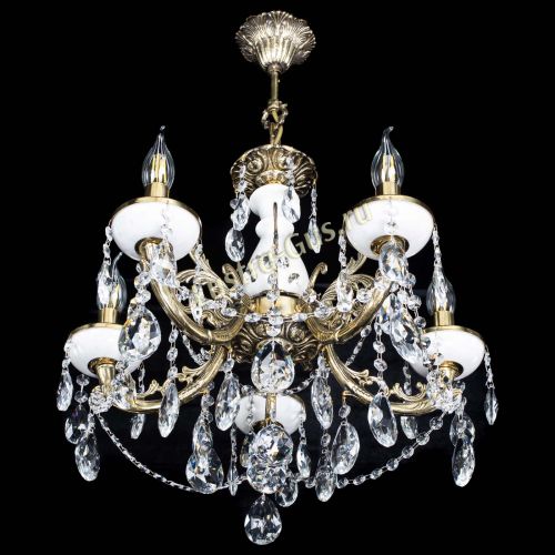 Люстра бронзовая Атланта из мрамора №5/3 Журавлик в Самаре Гусь Хрустальный