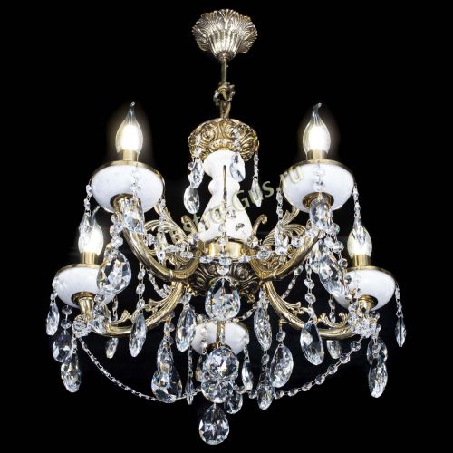 Люстра бронзовая Атланта из мрамора №5/3 Журавлик в Самаре Гусь Хрустальный