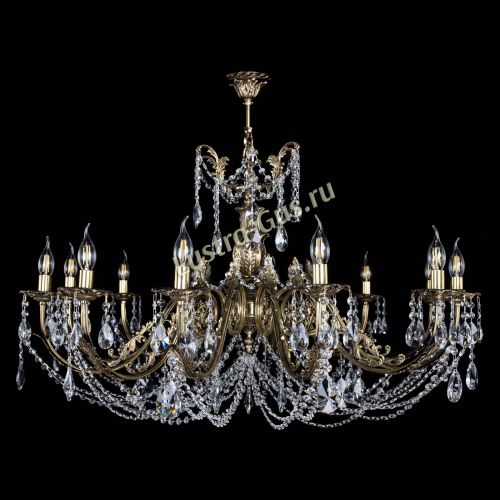 Люстра бронзовая Делия №12 лучик в Самаре Гусь Хрустальный