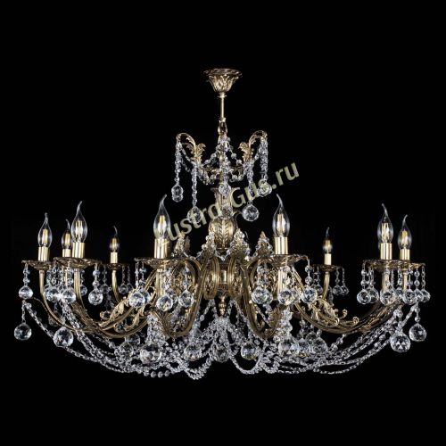 Люстра бронзовая Делия №12 шар в Самаре Гусь Хрустальный