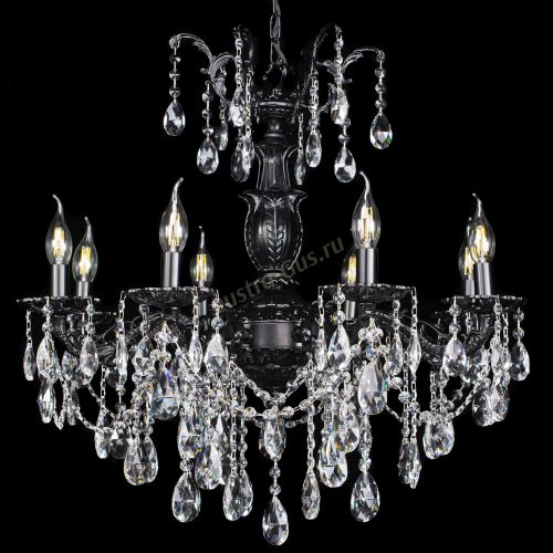 Люстра бронзовая Делия №8 журавлик черная в Самаре Гусь Хрустальный