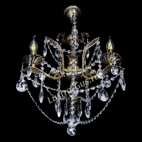 Бронзовая люстра Гелла №3 журавлик в Самаре Гусь Хрустальный