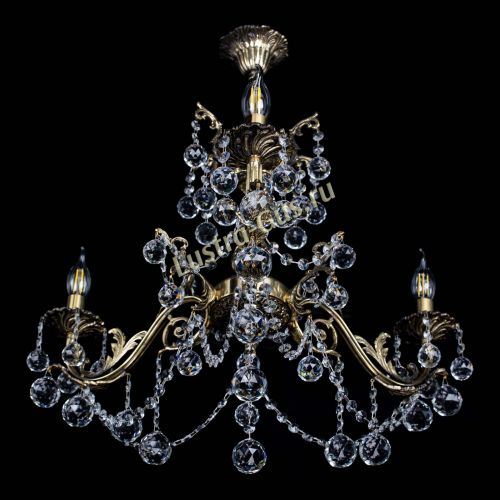 Люстра бронзовая Кассандра №3 шар в Самаре Гусь Хрустальный