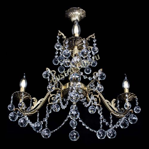 Люстра бронзовая Кассандра №3 шар в Самаре Гусь Хрустальный