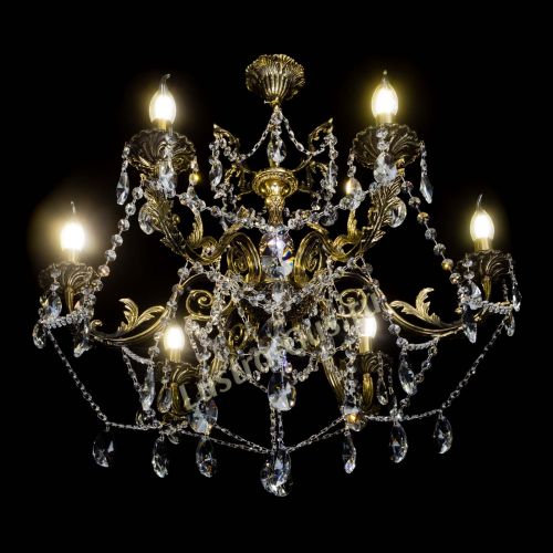  Бронзовая люстра Кассандра №6/2 лучик в Самаре Гусь Хрустальный