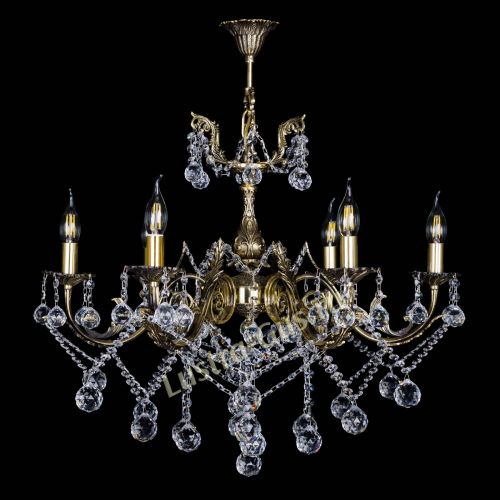 Бронзовая люстра Кассандра №6/2 шар в Самаре Гусь Хрустальный