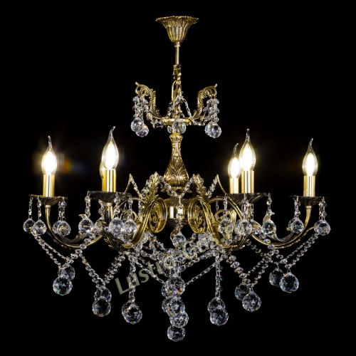 Бронзовая люстра Кассандра №6/2 шар в Самаре Гусь Хрустальный