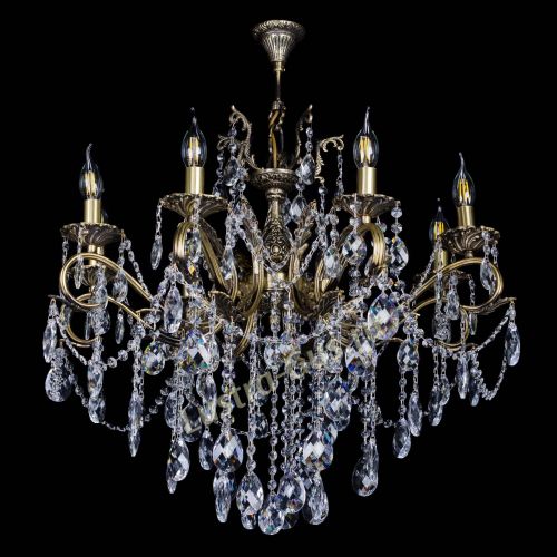 Бронзовая люстра Мелания №8/2 баден в Самаре Гусь Хрустальный