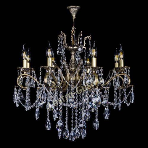 Бронзовая люстра Мелания №8/2 баден в Самаре Гусь Хрустальный