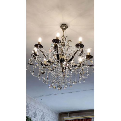 Бронзовая люстра Мелания №8/2 шар в Самаре Гусь Хрустальный