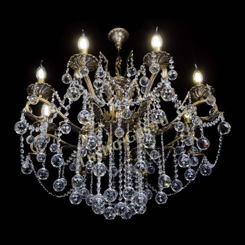 Бронзовая люстра Мелания №8/2 шар в Самаре Гусь Хрустальный