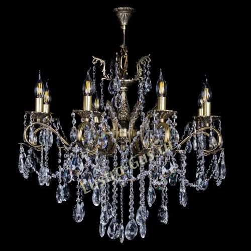 Бронзовая люстра Мелания №8/2 журавлик в Самаре Гусь Хрустальный