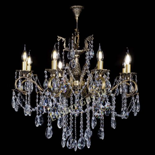 Бронзовая люстра Мелания №8/2 журавлик в Самаре Гусь Хрустальный