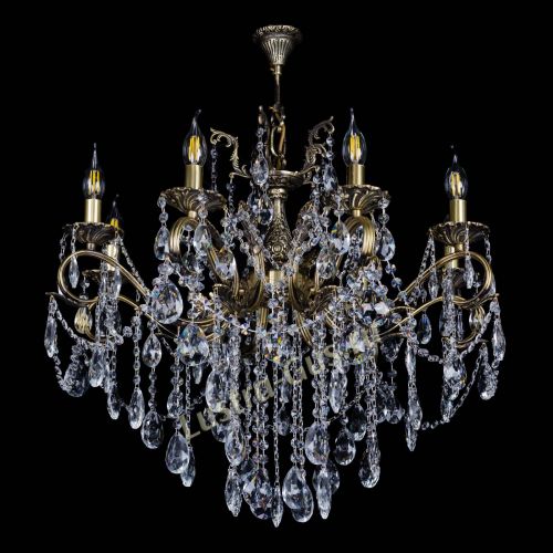 Бронзовая люстра Мелания №8/2 журавлик в Самаре Гусь Хрустальный