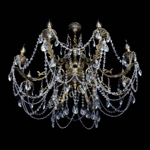 Бронзовая люстра Кассандра №8 лучик в Самаре Гусь Хрустальный