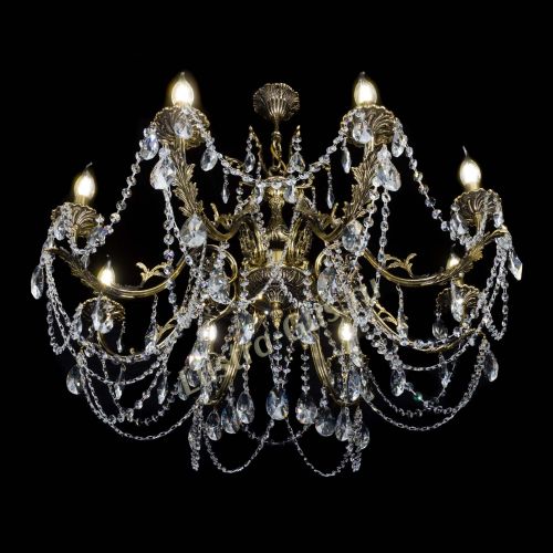 Бронзовая люстра Кассандра №8 лучик в Самаре Гусь Хрустальный