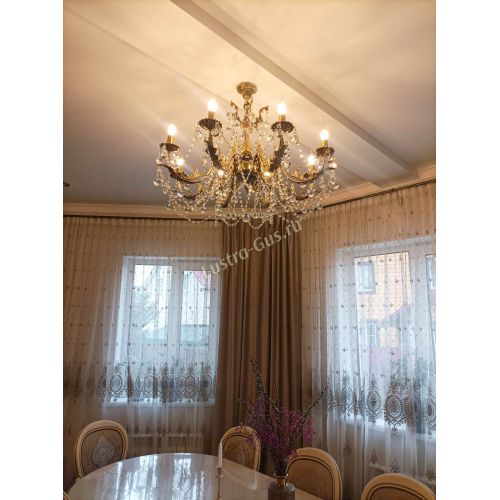 Бронзовая люстра Кассандра №8 шар в Самаре Гусь Хрустальный