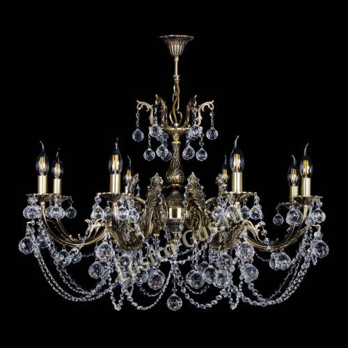 Бронзовая люстра Кассандра №8 шар в Самаре Гусь Хрустальный