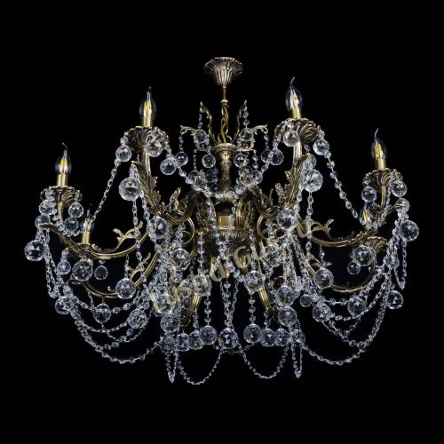 Бронзовая люстра Кассандра №8 шар в Самаре Гусь Хрустальный