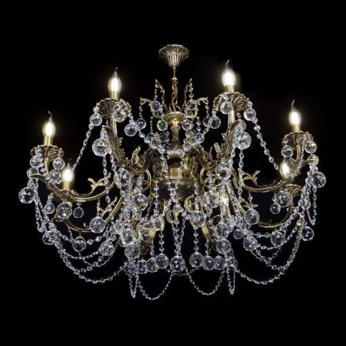 Бронзовая люстра Кассандра №8 шар в Самаре Гусь Хрустальный