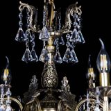 Бронзовая люстра Кассандра №8 удлиненная с конусами в Самаре