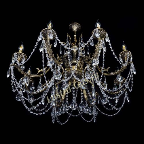 Бронзовая люстра Кассандра №8 журавлик в Самаре Гусь Хрустальный