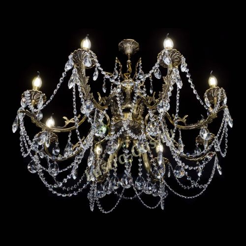 Бронзовая люстра Кассандра №8 журавлик в Самаре Гусь Хрустальный