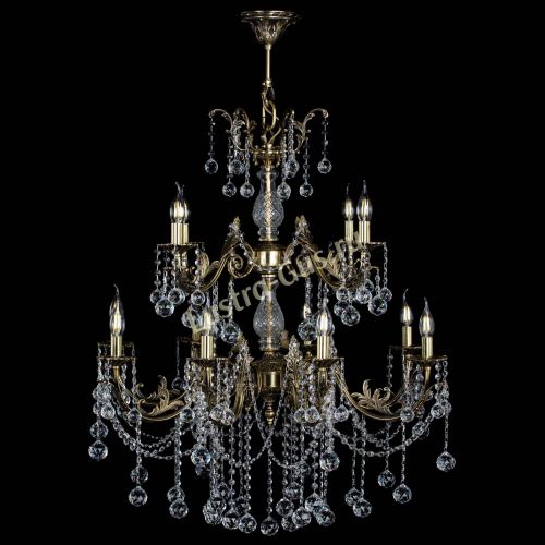 Люстра бронзовая Кассандра Алфея №12 шар в Самаре Гусь Хрустальный