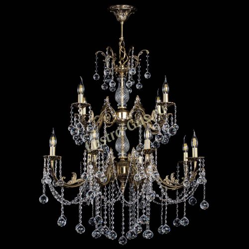 Люстра бронзовая Кассандра Алфея №12 шар в Самаре Гусь Хрустальный