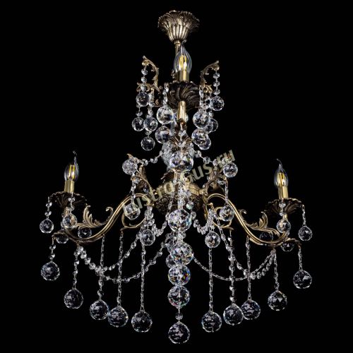 Люстра бронзовая Кассандра Алфея №3/1 шар в Самаре Гусь Хрустальный