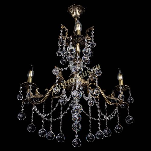 Люстра бронзовая Кассандра Алфея №3/1 шар в Самаре Гусь Хрустальный