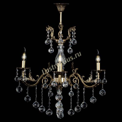 Люстра бронзовая Кассандра Алфея №3/2 шар в Самаре Гусь Хрустальный