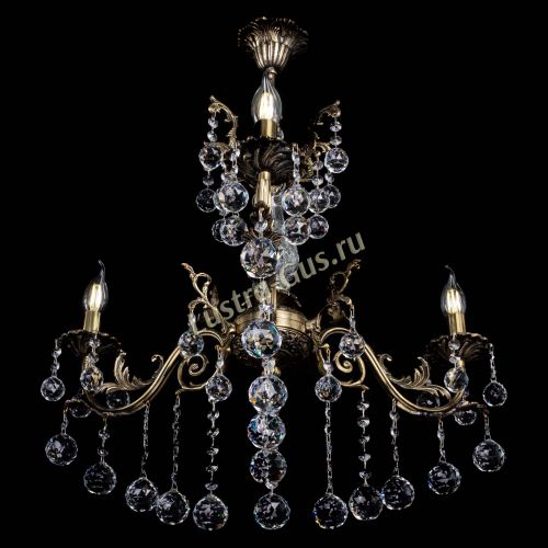 Люстра бронзовая Кассандра Алфея №3/2 шар в Самаре Гусь Хрустальный