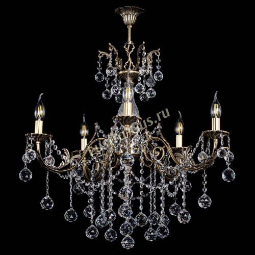 Люстра бронзовая Кассандра Алфея №5/1 шар в Самаре Гусь Хрустальный