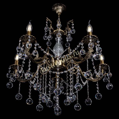 Люстра бронзовая Кассандра Алфея №5/1 шар в Самаре Гусь Хрустальный