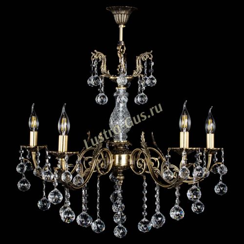 Люстра бронзовая Кассандра Алфея №5/2 шар в Самаре Гусь Хрустальный