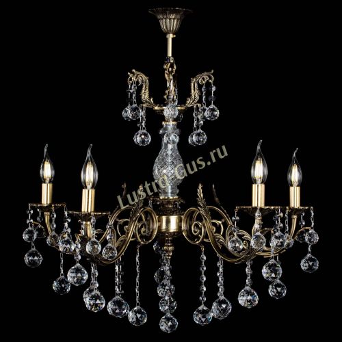 Люстра бронзовая Кассандра Алфея №5/2 шар в Самаре Гусь Хрустальный