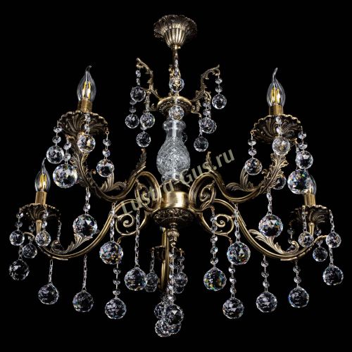 Люстра бронзовая Кассандра Алфея №5/2 шар в Самаре Гусь Хрустальный