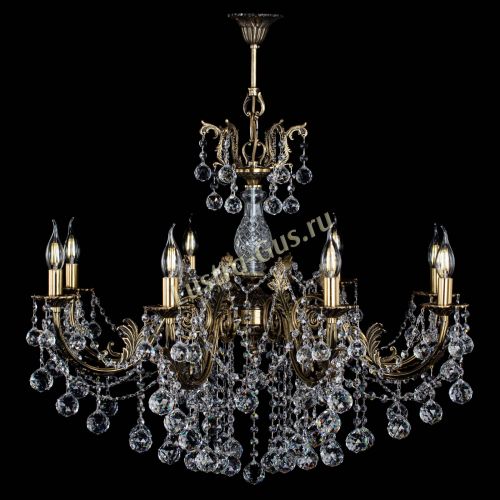 Люстра бронзовая Кассандра Алфея №8/1 шар в Самаре Гусь Хрустальный