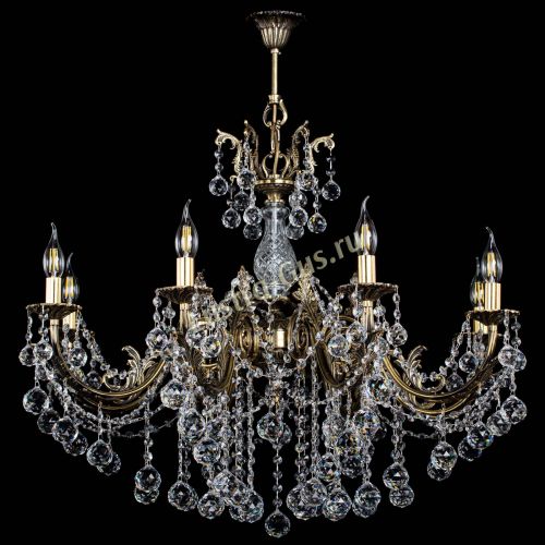 Люстра бронзовая Кассандра Алфея №8/1 шар в Самаре Гусь Хрустальный