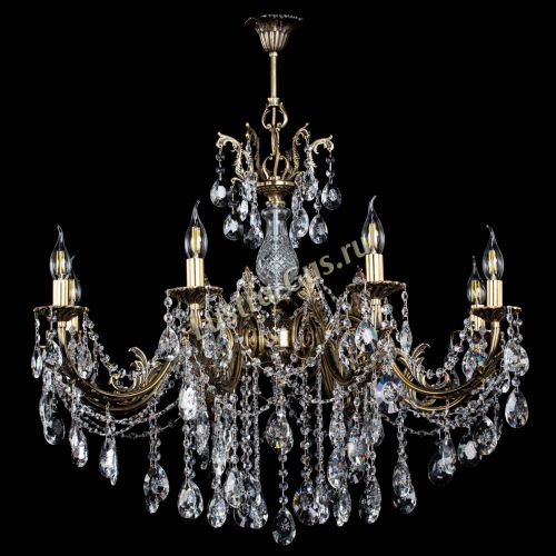 Люстра бронзовая Кассандра Алфея №8/1 звездочка в Самаре Гусь Хрустальный