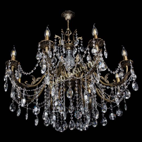 Люстра бронзовая Кассандра Алфея №8/1 звездочка в Самаре Гусь Хрустальный