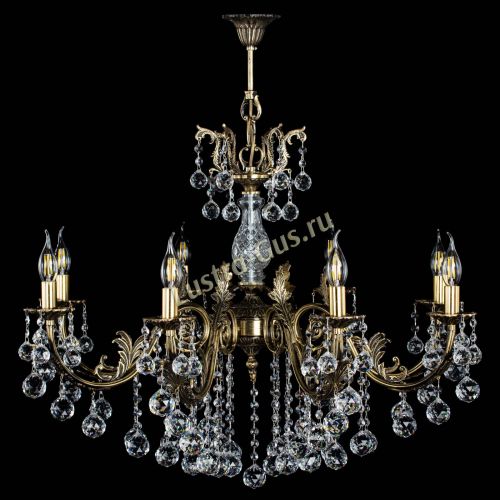 Люстра бронзовая Кассандра Алфея №8/2 шар в Самаре Гусь Хрустальный